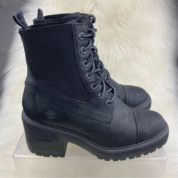 TIMBERLAND SILVER BLOSSOM LACE UP COMBAT BOOTS SIZE 10W - Picture 4 of 14